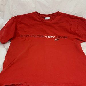 Vintage Tommy Hilfiger Red AUTHENTIC Hilfiger Athletics